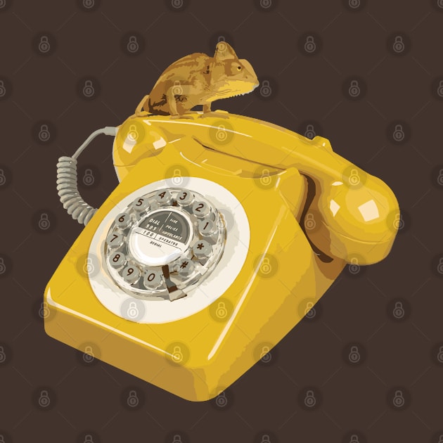 Chameleon Vintage Telephone by mariasshop