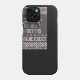 Merry Christmas LITERATURE TEACHER Phone Case