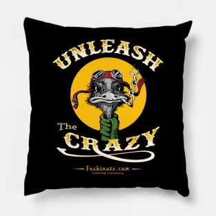 Unleash the Crazy Bird Pillow