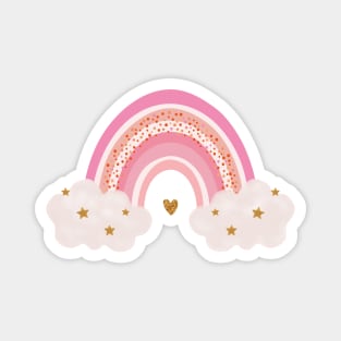 Cute Pink Rainbow Magnet