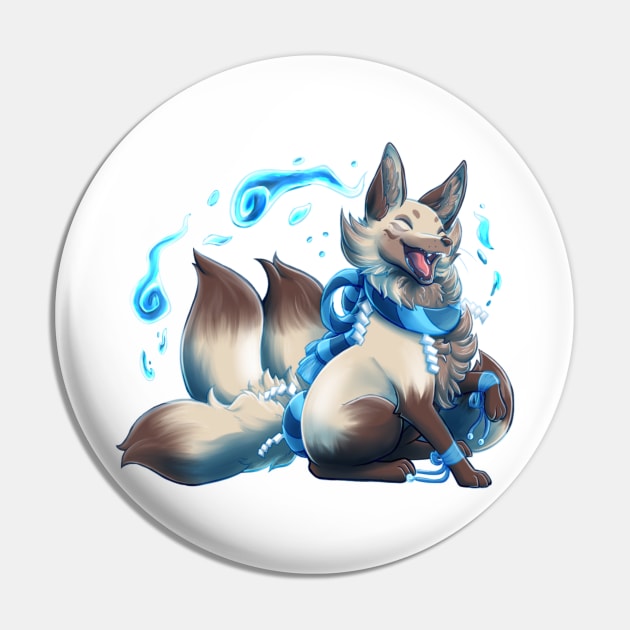 Mystical Kitsune Pin by KitsuGuardian