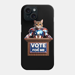 patriotic armored cat Phone Case