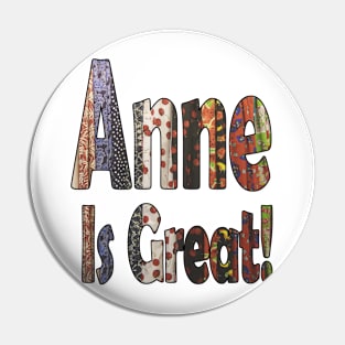 Anne is Great v2 Pin