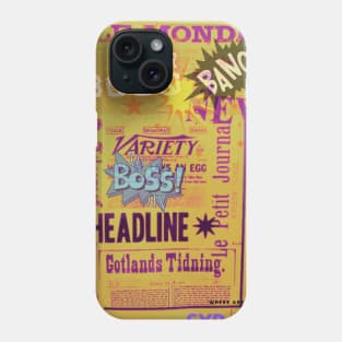 RETRO VINTAGE NEWSPAPER COMICS Phone Case