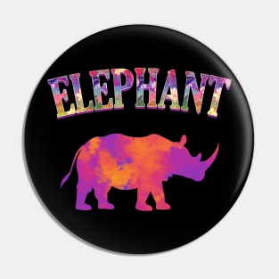 Slightly Wrong Elephant - Funny, Cute, Animal, Gift, Present, Rhino Pin