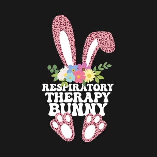 Respiratory Therapy Bunny Cute Leopard Print Easter Day T-Shirt