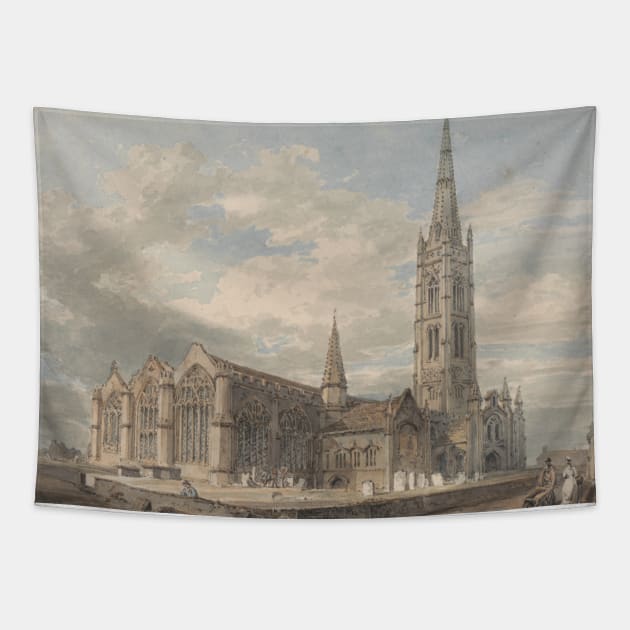 North East View of Grantham Church, Lincolnshire by J.M.W. Turner Tapestry by Classic Art Stall