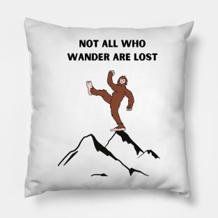 Bigfoot wander Pillow