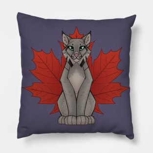 Maple Leaf Canadian Lynx Pillow