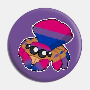 Bisexual Peacock Spider Pin