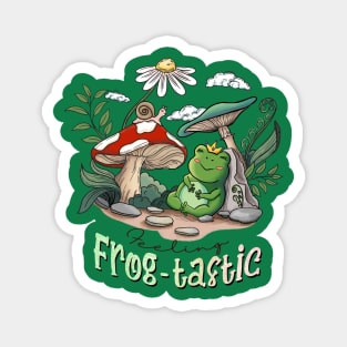 Frog-Tastic Adventure - Playful Frog Themed Design Magnet