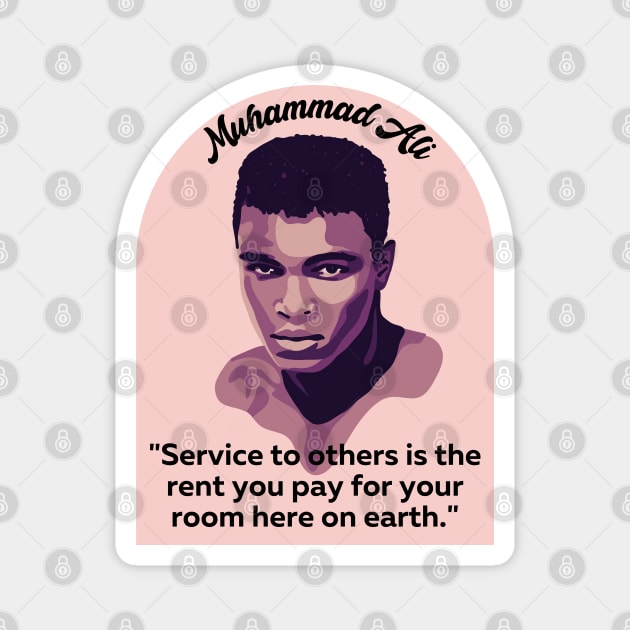 Muhammad Ali Portrait and Quote Magnet by Slightly Unhinged