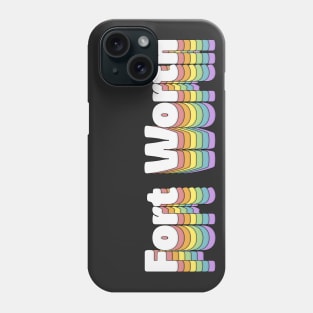 Fort Worth // Retro Typography Design Phone Case