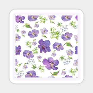 pattern in the style of provence lilac flowers Magnet