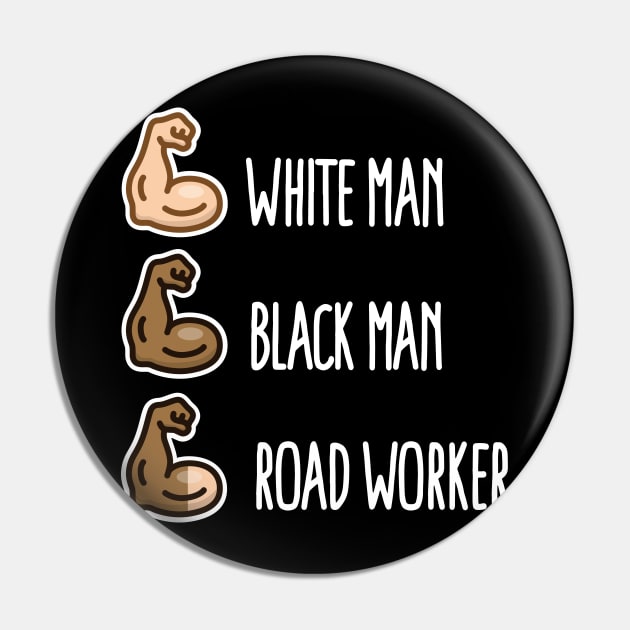 White man black man road worker paving emoticon (light design) Pin by LaundryFactory