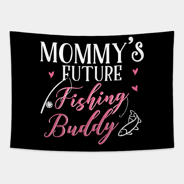 Fishing Mom and Baby Matching T-shirts Gift Tapestry by KsuAnn