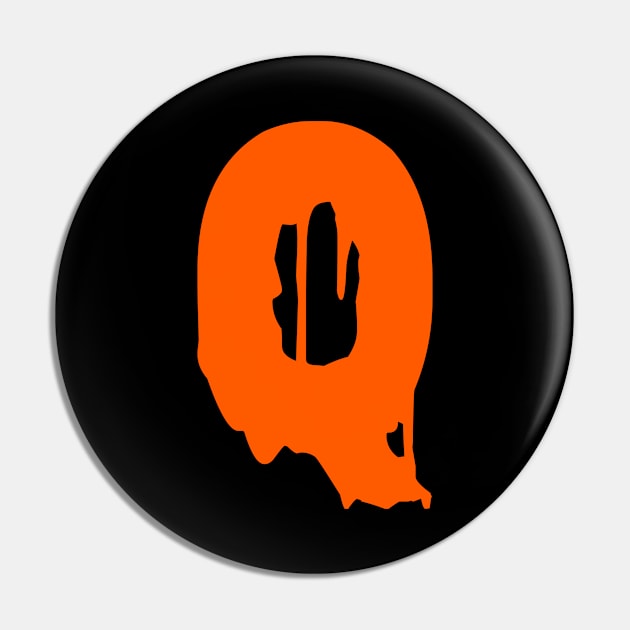 Letter Q (orange) Pin by CateBee8