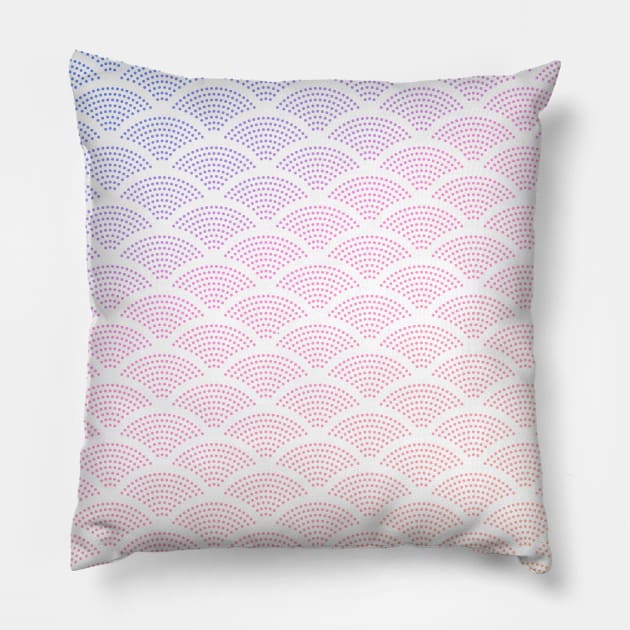 Cute geometric art deco pastel sunset pattern Pillow by Yarafantasyart