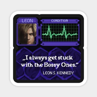 Leon Kennedy Pixel Art Magnet