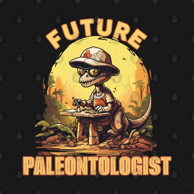 Future Paleontologist Funny Cartoon Dinosaur Design by DanielLiamGill