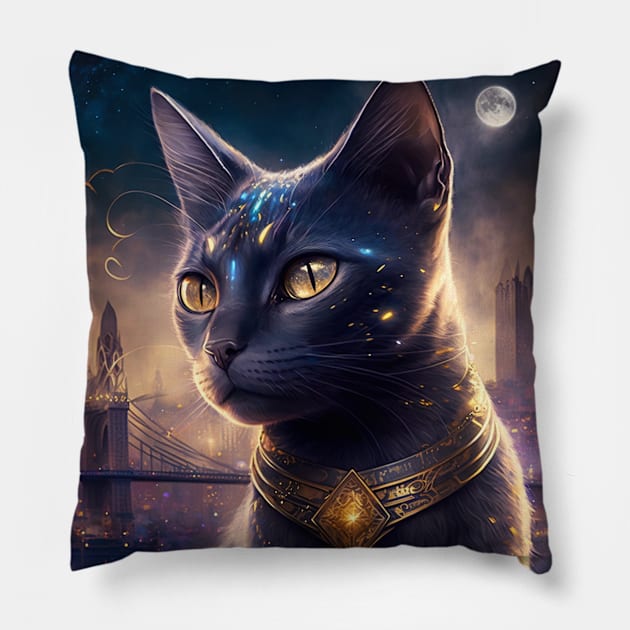 Korat Portrait Pillow by Enchanted Reverie