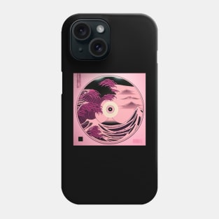 Pink and Black Anime Landscape Vinyl LP Phone Case