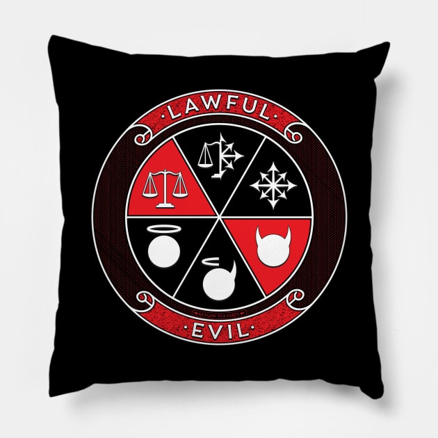 Lawful Evil Pillow by RaygunTeaParty