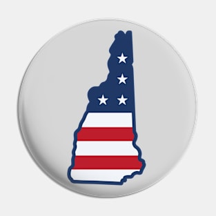 Stars and Stripes New Hampshire Pin