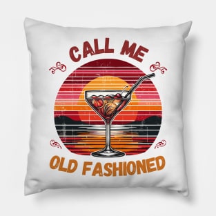 Call Me Old Fashioned, Classic Coctail. Pillow