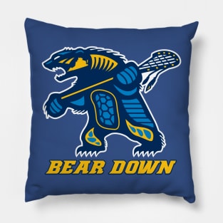 Golden Bear Logo with BEAR DOWN SAYING Pillow