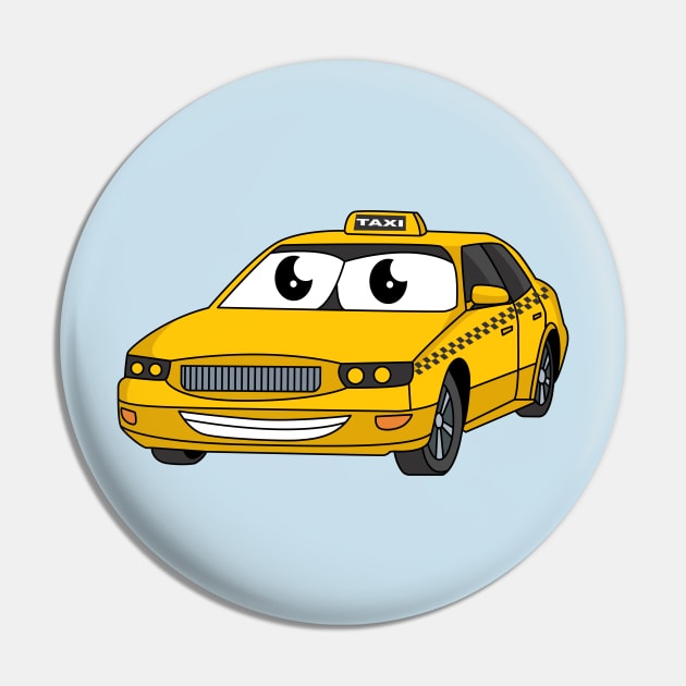 Cute yellow taxi fun cartoon illustration Pin by Cartoons of fun