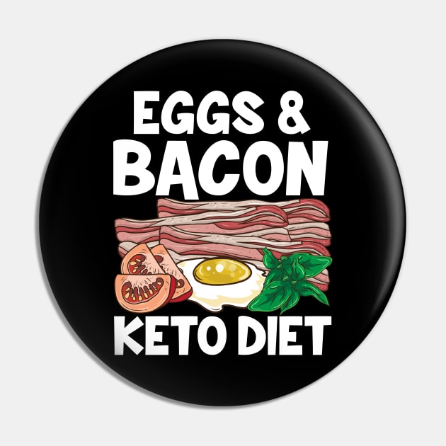 Cute Eggs & Bacon Keto Diet No Carb Dieting Pin by theperfectpresents