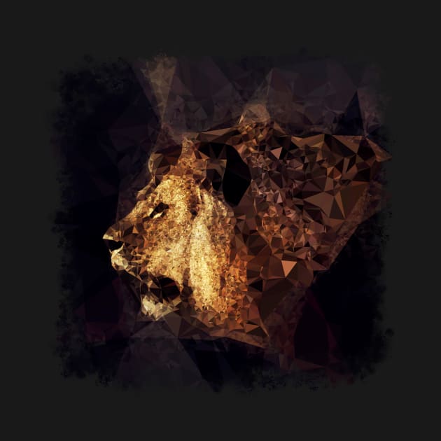 Low poly Golden Lion by DyrkWyst