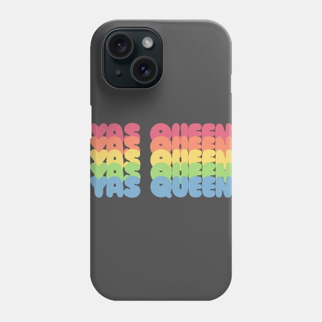 YAS QUEEN Slogan Tee / Typographic Design Phone Case by DankFutura