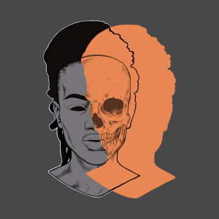 black girl skull side T-Shirt
