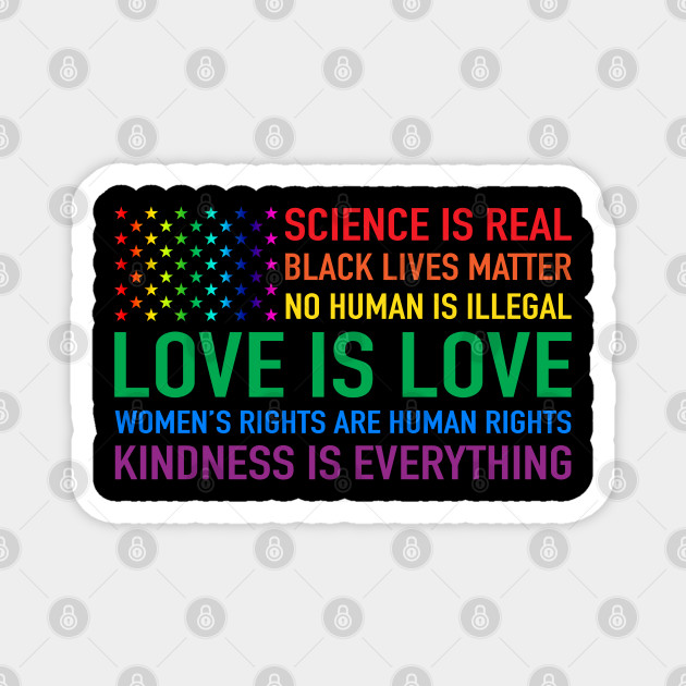 Science Is Real Black Lives Matter Rainbow American Flag Lgbt Gay