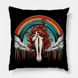 Rainbow Girl Pillow