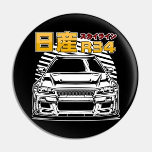 Skyline GTR R34 (White Print) Pin