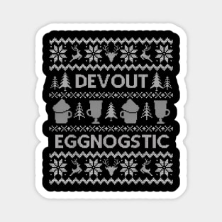 Funny Devout Eggnog - Eggnogstic - Ugly Sweater Shirt Christmas Magnet