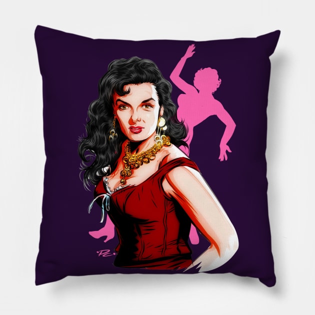 Jane Russell - An illustration by Paul Cemmick Pillow by PLAYDIGITAL2020