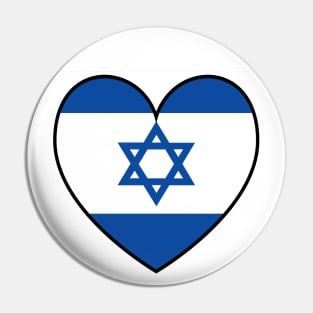 Flag of Israel - Israel Flag in Heart - Freedom Pin