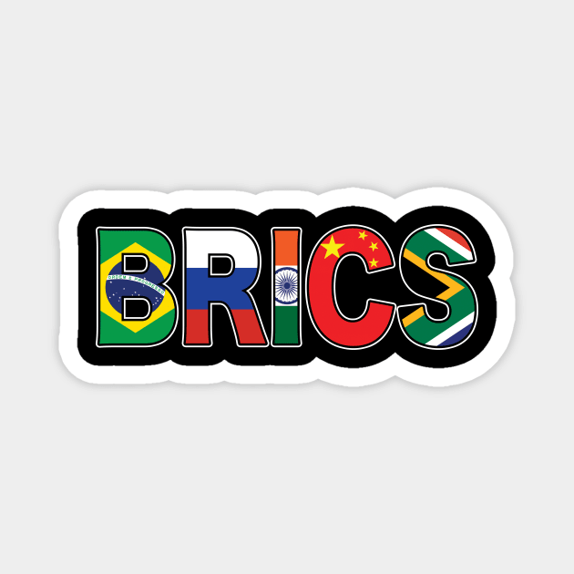 BRICS Magnet by Wickedcartoons