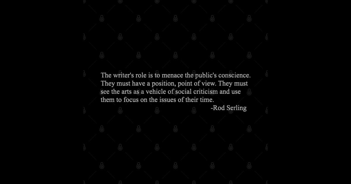 Rod Serling quote Rod Serling Quote Sticker TeePublic