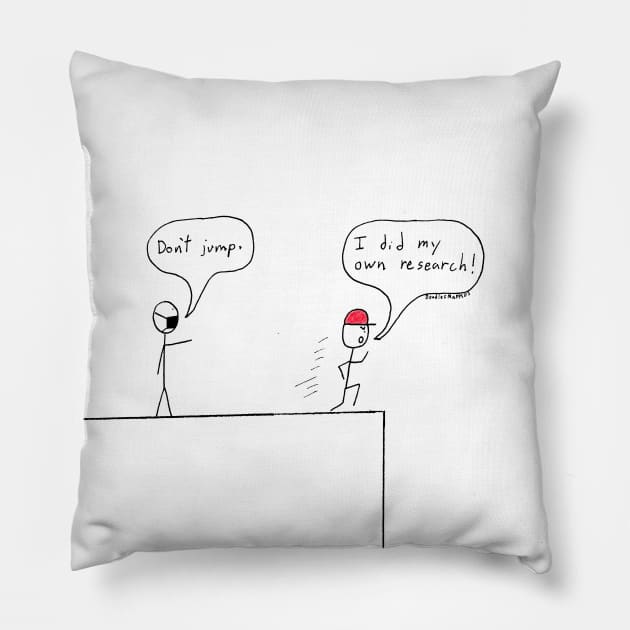 My Own Research (transparent background) Pillow by doodlesmarkus