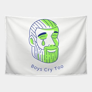 Boys Cry Too Men's Mental Health Tapestry