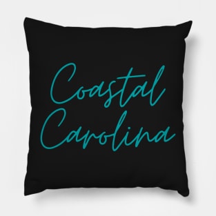 Coastal Carolina University cursive trendy cute Pillow