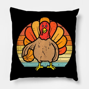 Turkey Basketball Thanksgiving Sports Men Girls Pillow