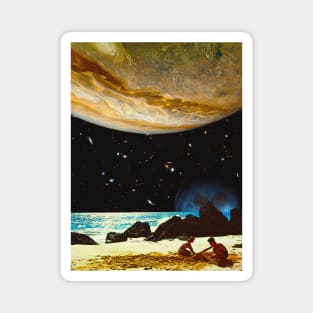 Jovian Beach - Space Aesthetic, Retro Futurism, Sci-Fi Magnet