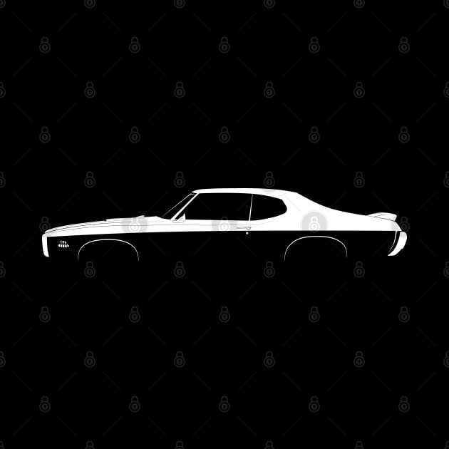 Pontiac GTO The Judge (1969) Silhouette by Car-Silhouettes