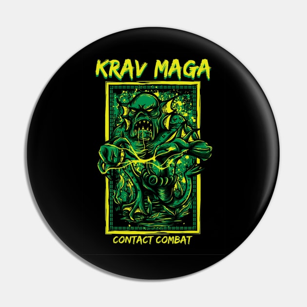 Cool Krav Maga Urban Style Monster Shirt For Men And Women Pin by loumed